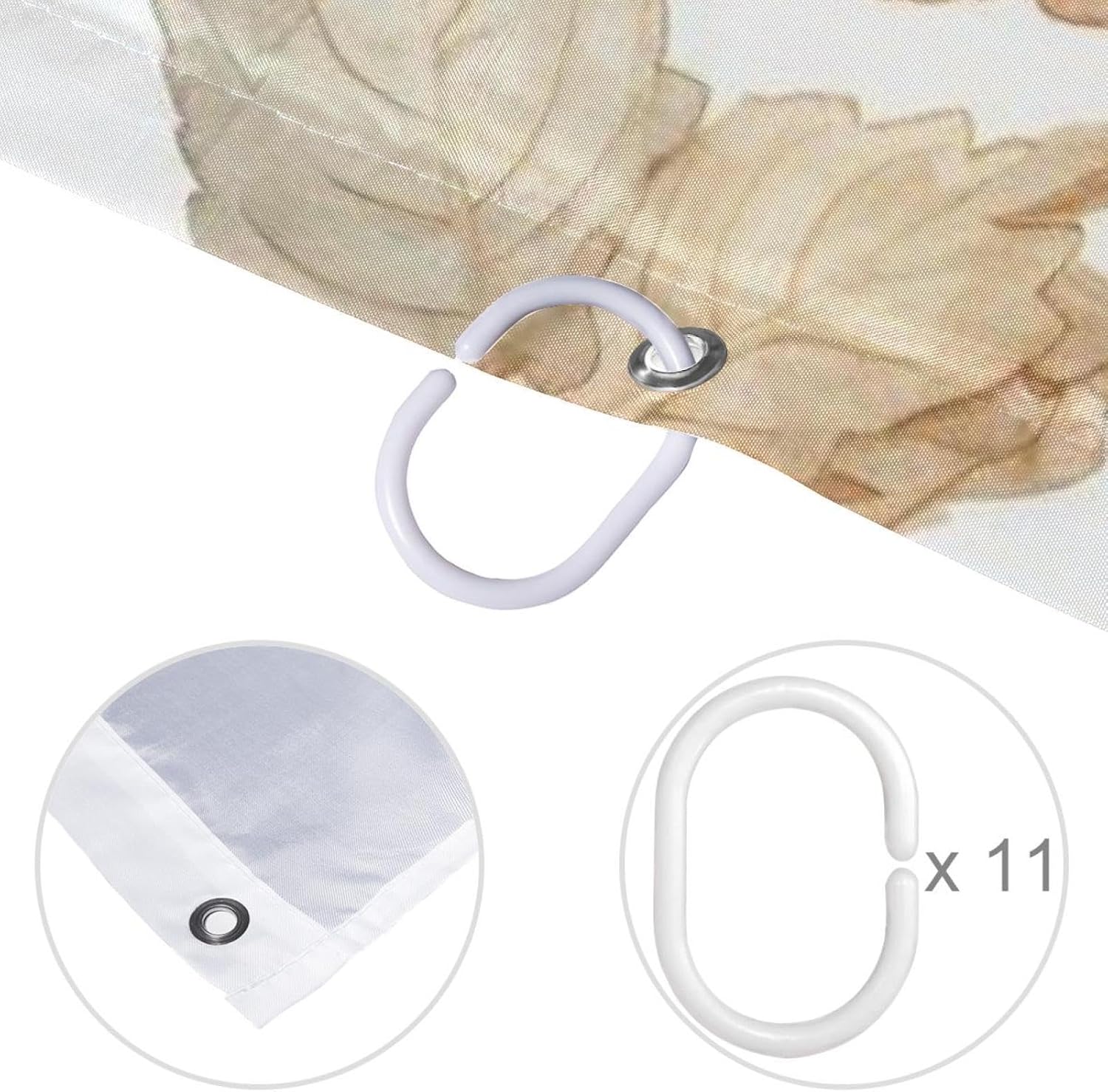 VAPOKF Cute Squirrel Shower Curtain with 12 Hooks 1
