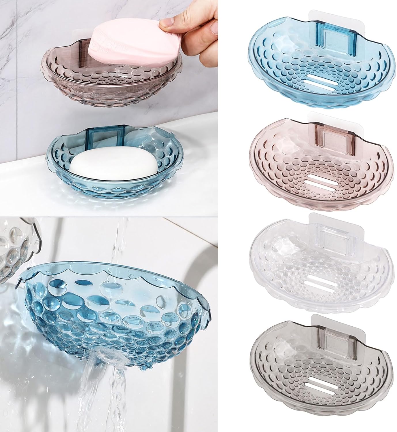 Wall Mounted Soap Holder No Drilling Self Adhesive 1