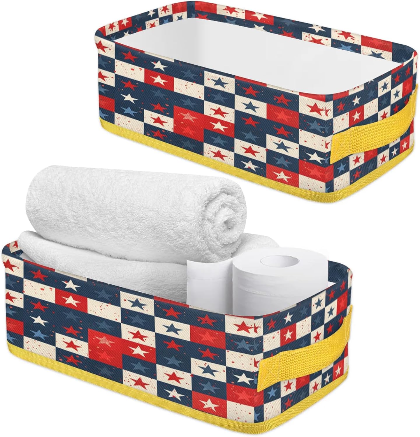 4th of July Toilet Paper Basket with Handles
