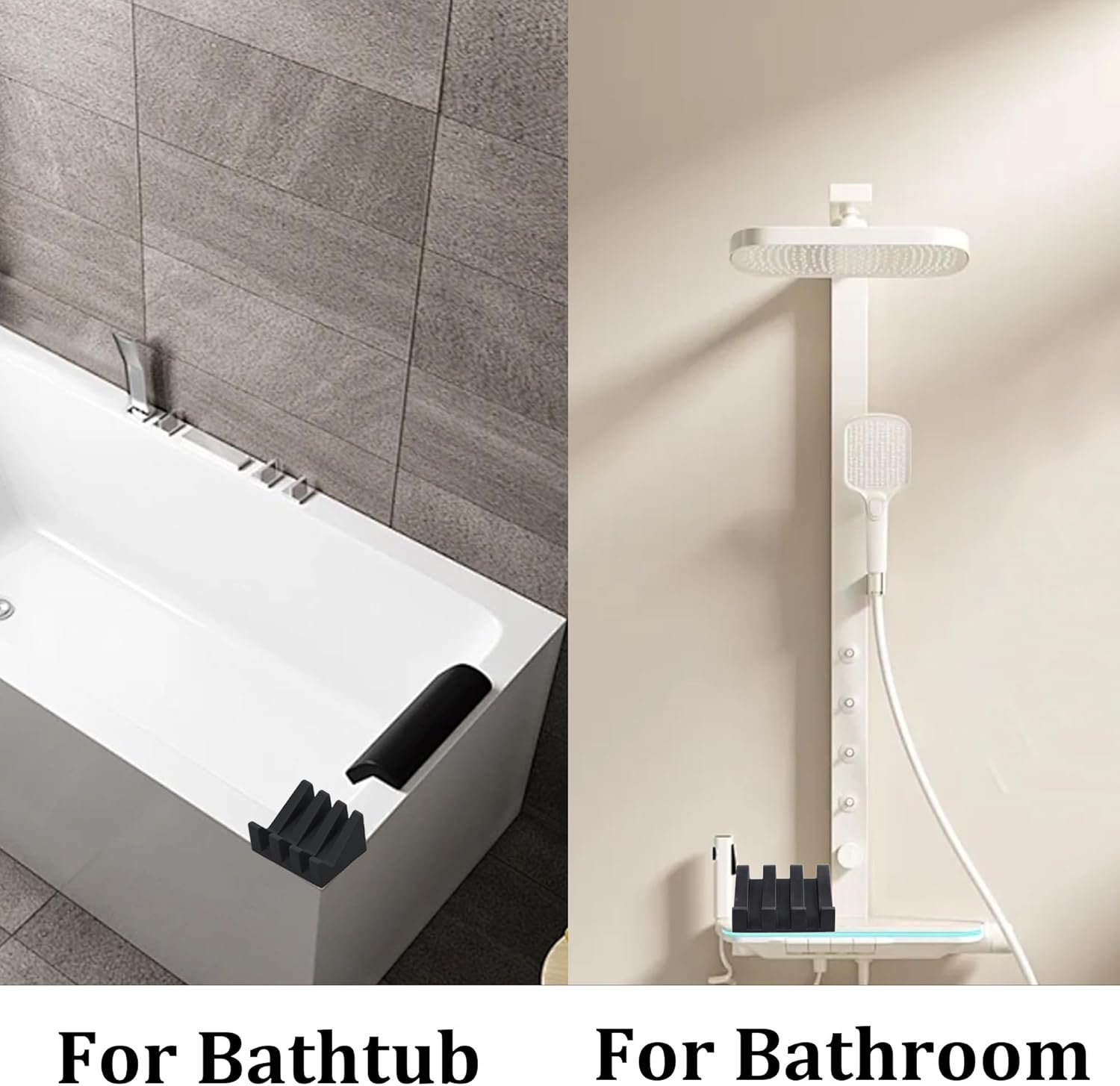 1Pcs Black Silicone Soap Holder for Bathroom and Kitchen