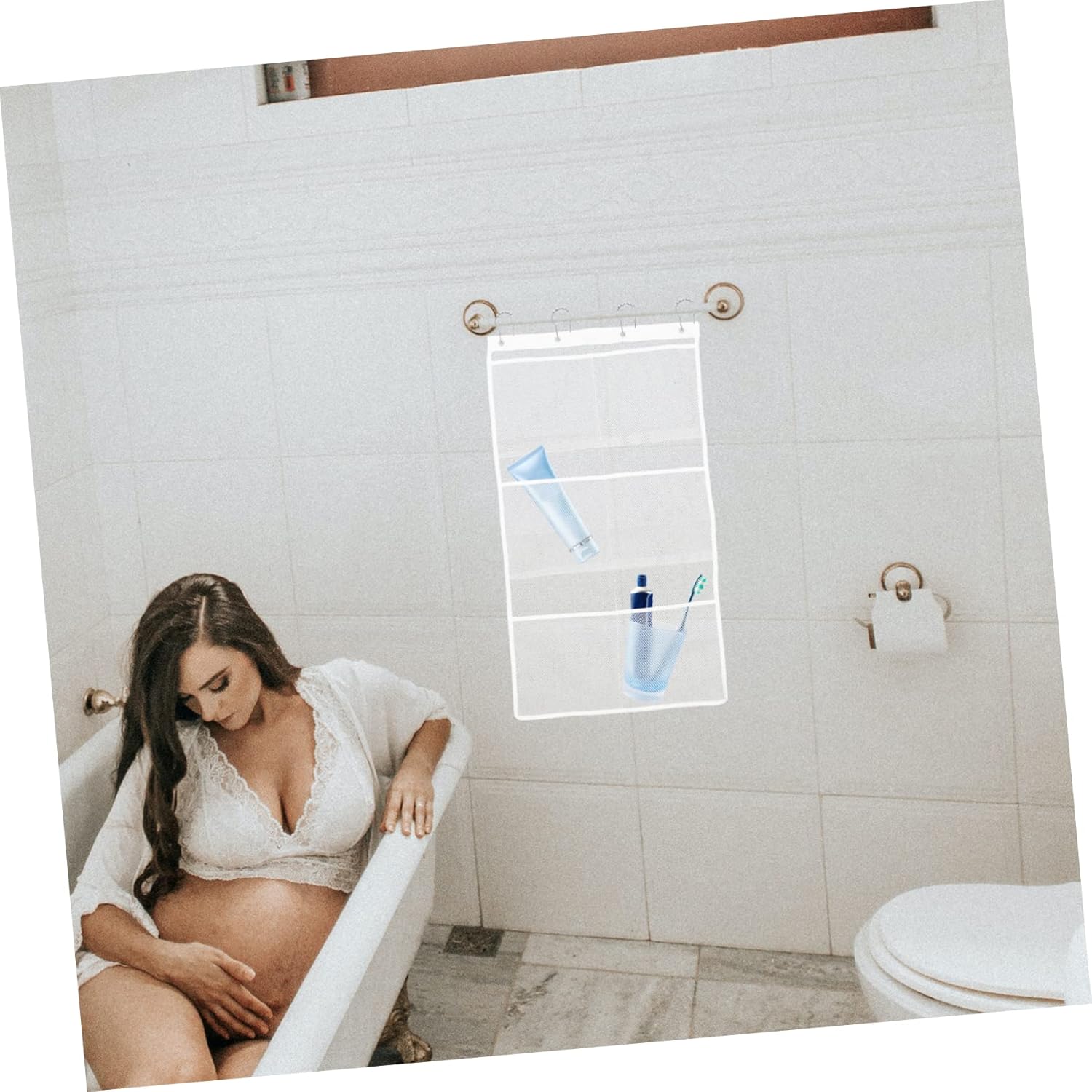 Zerodeko Mesh Shower Caddy with Hook for Family and Dorms