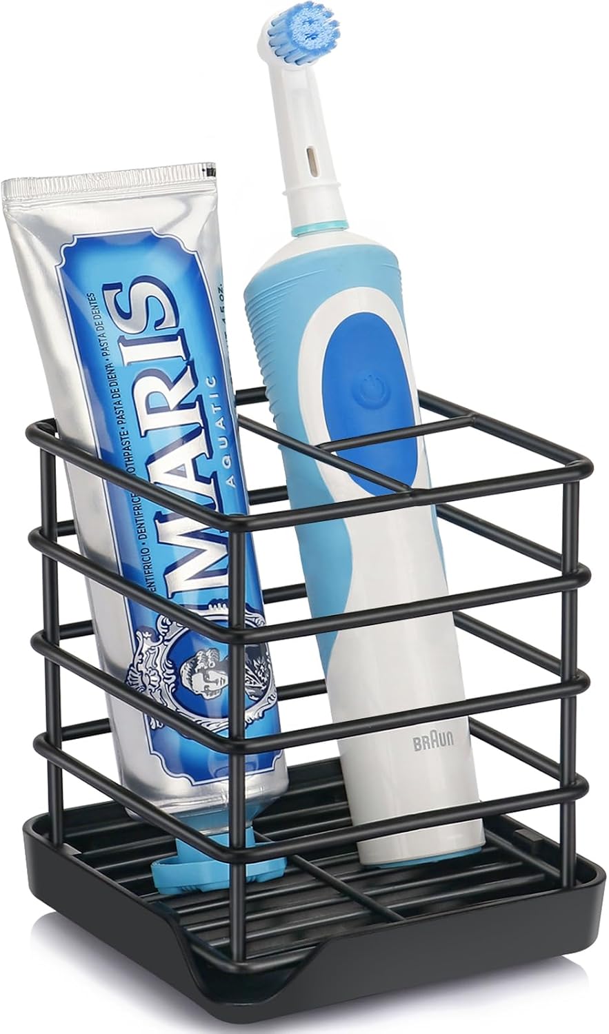 Chintu Stainless Steel Toothbrush Holder with Drip Tray