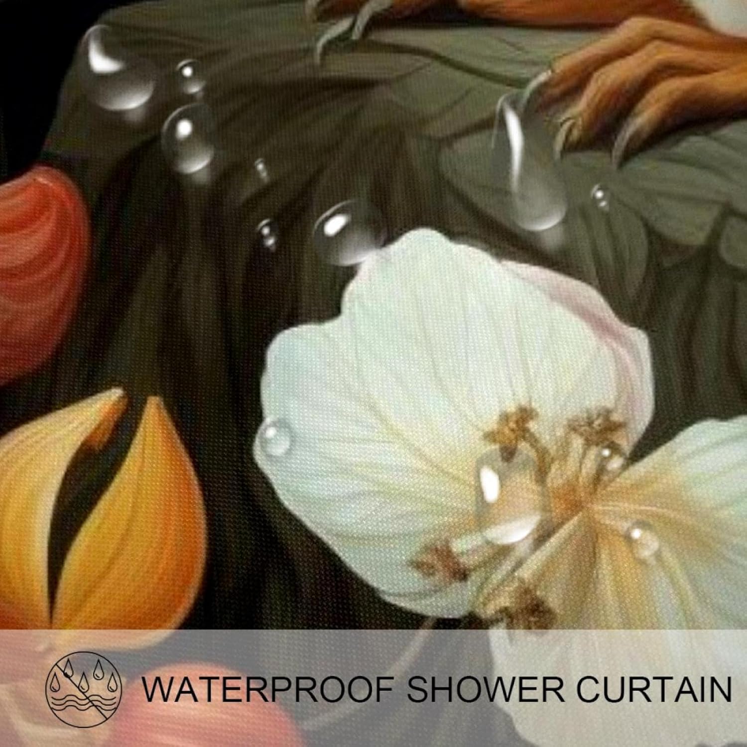 VAPOKF Cute Squirrel Shower Curtain with 12 Hooks - 66x72 Inches 1