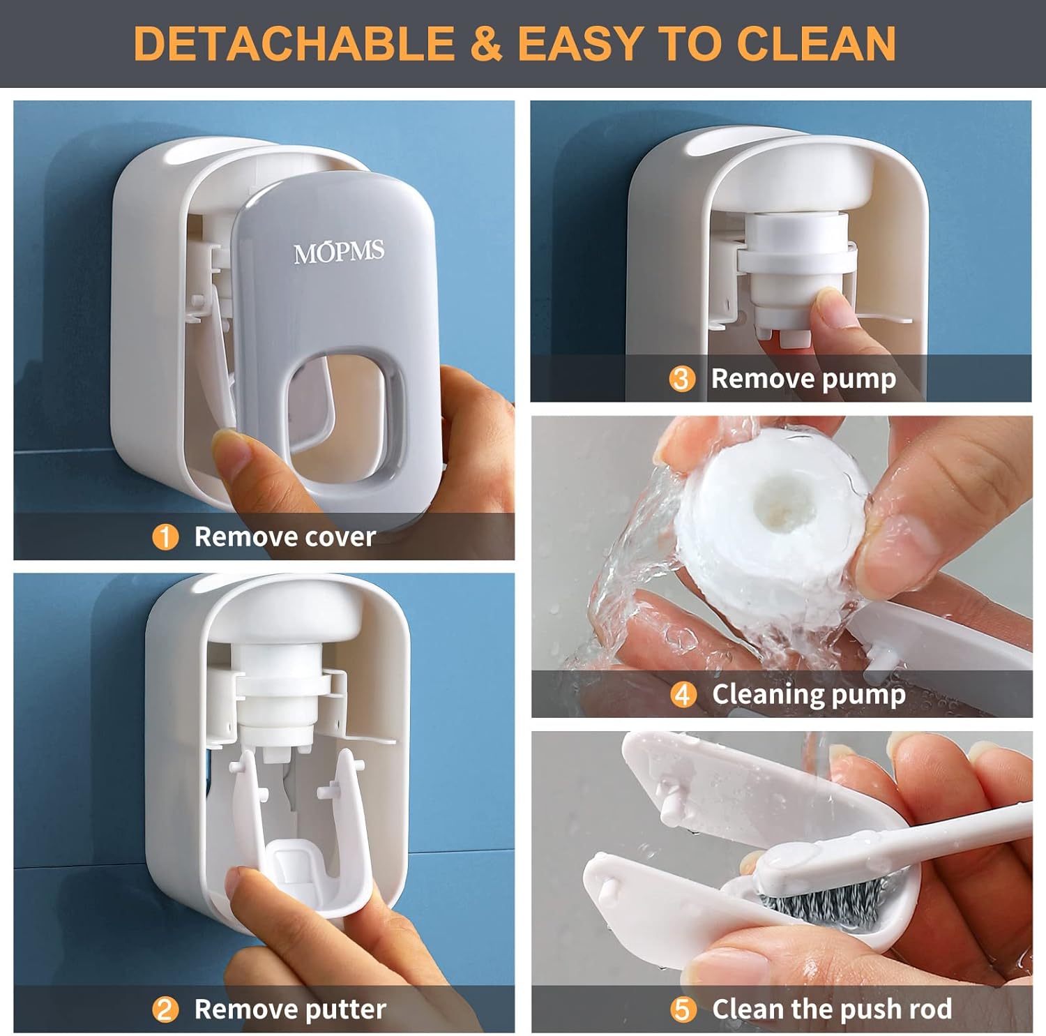 Automatic Toothpaste Dispenser Wall Mount for Kids and Adults