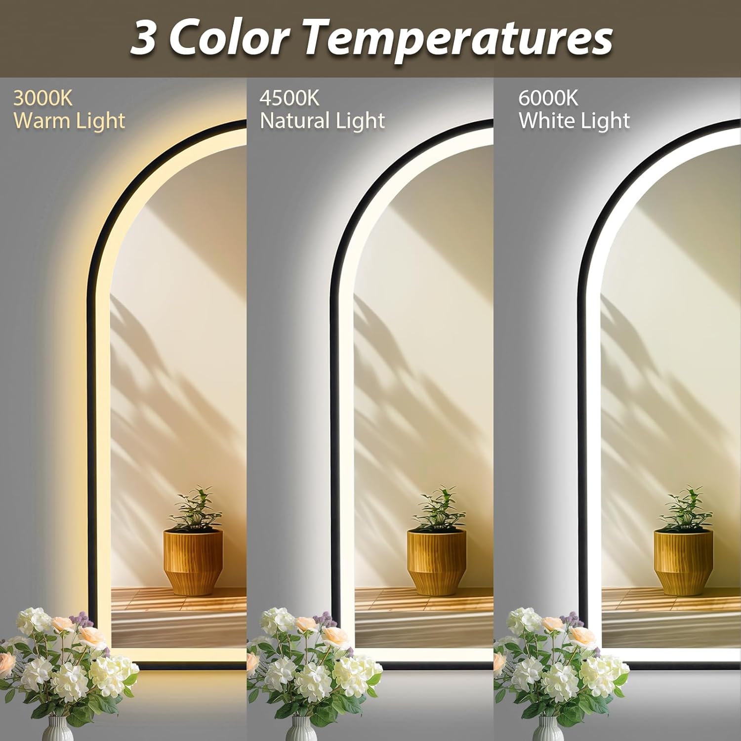 Habison 24x36 Inch LED Vanity Mirror with Bluetooth Speaker and Anti-Fog