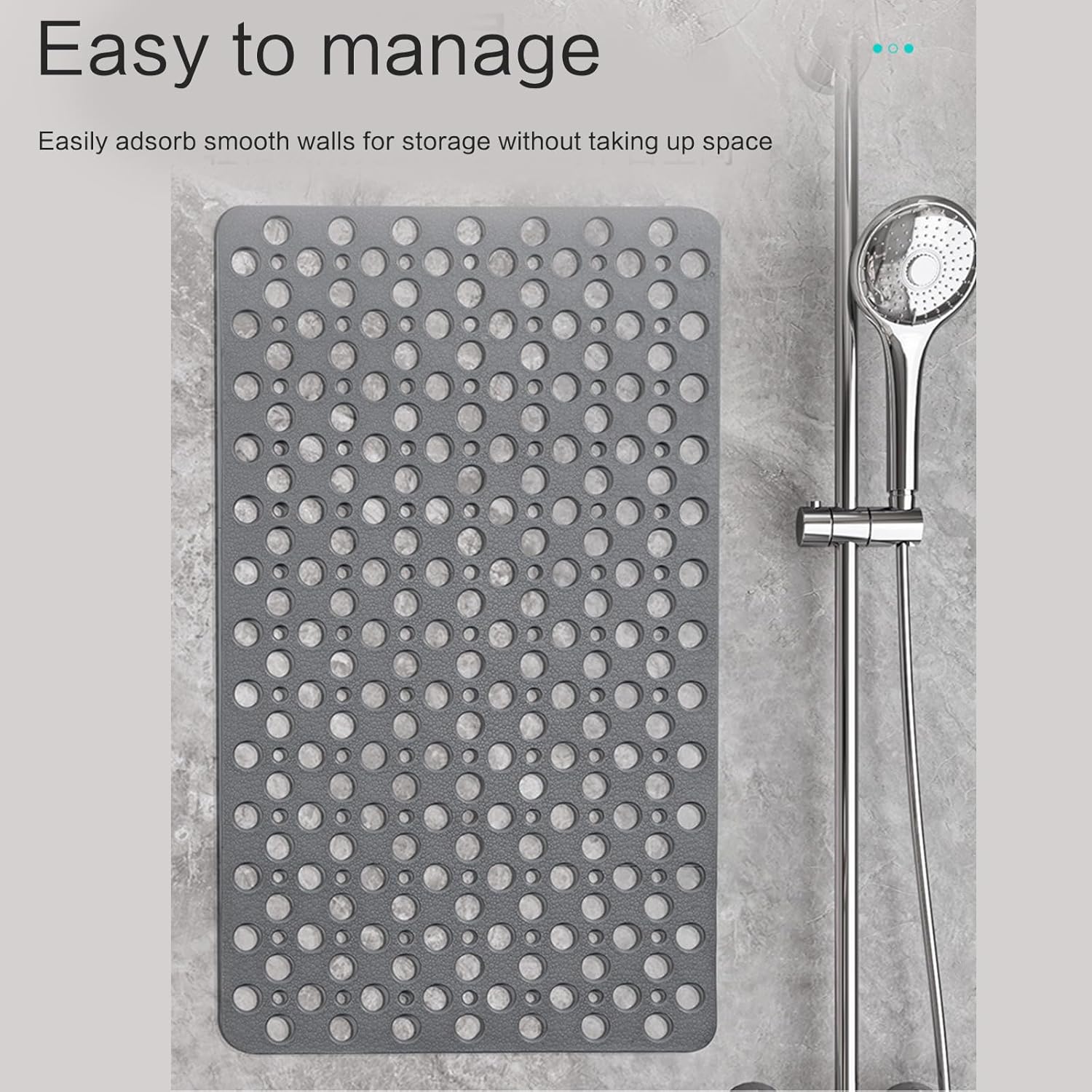MEIBAOGE Suction Cup Bathroom Mats Non-Slip Waterproof Shower Pad