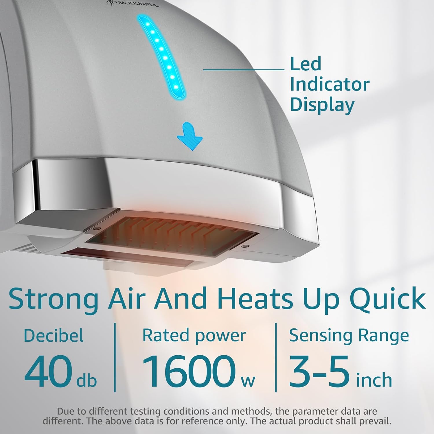 Modunful Quiet Touchless Hand Dryer for Bathrooms