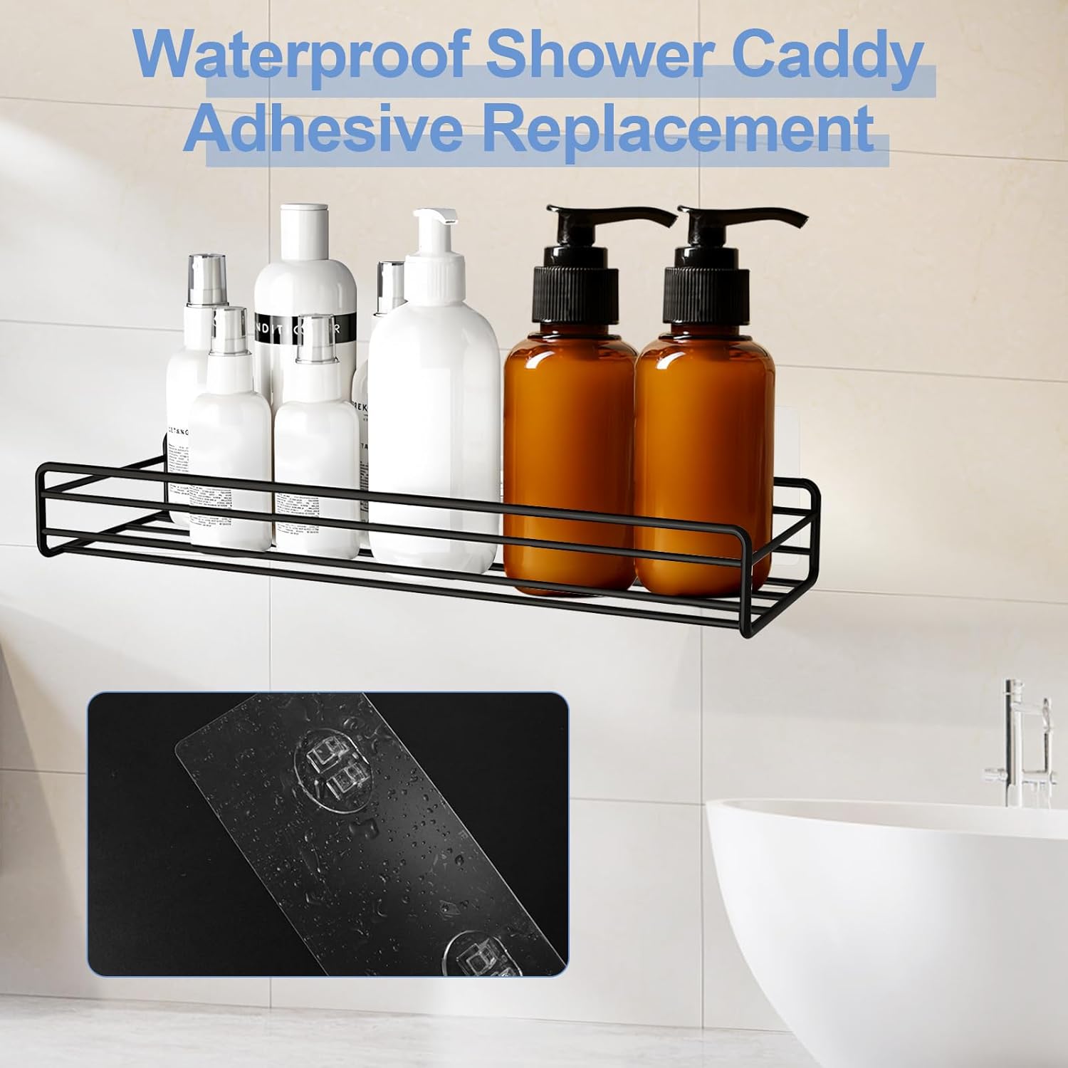 YEHOSHUN Shower Caddy Adhesive 2 Pack Replacement