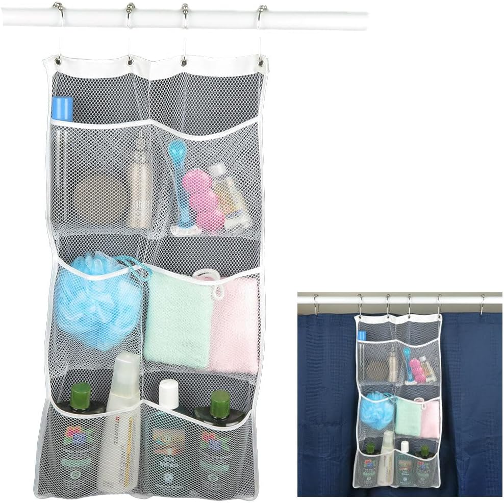 Evelots 2 Pack Shower Caddy - 6 Pockets Quick Dry Organizer