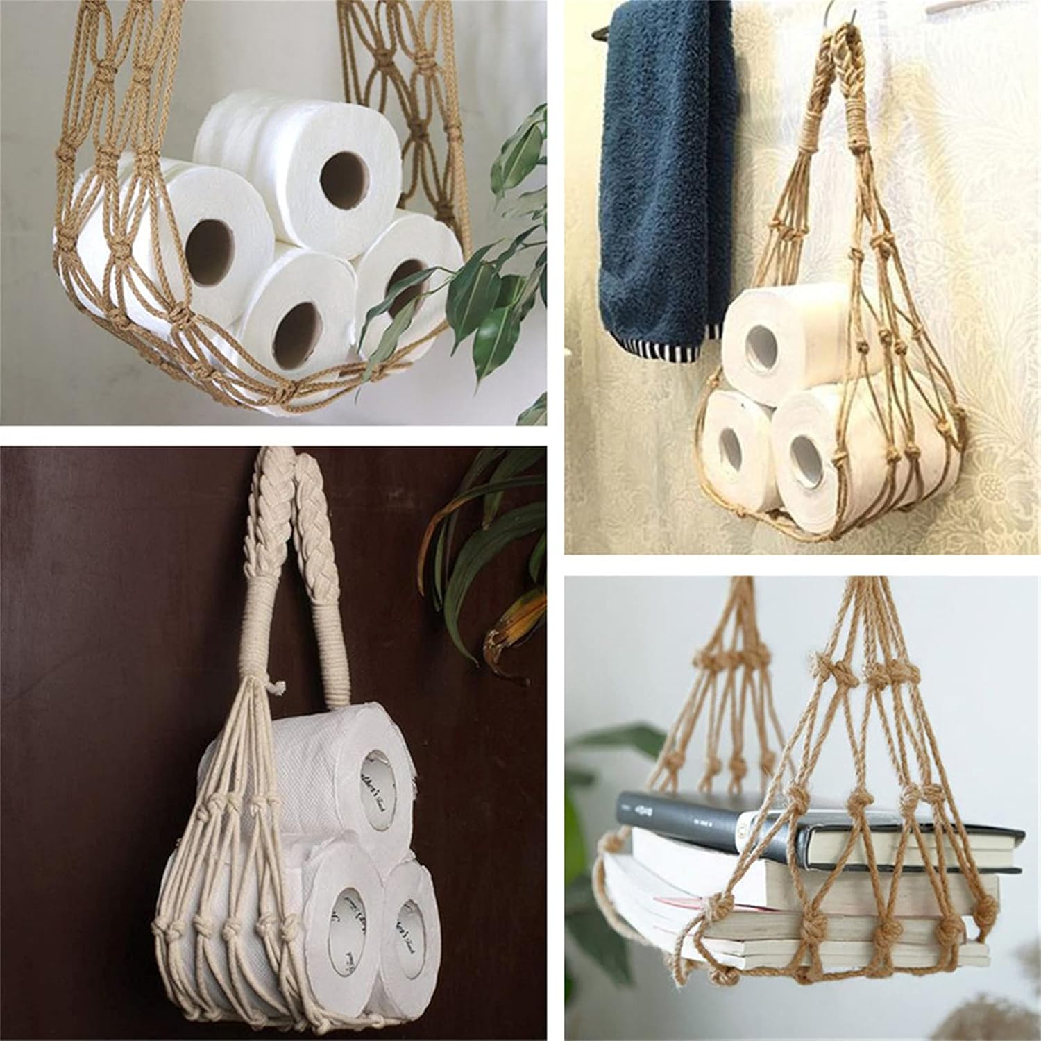 LNGOW Wall Hanging Storage Bag for Toilet Paper Roll