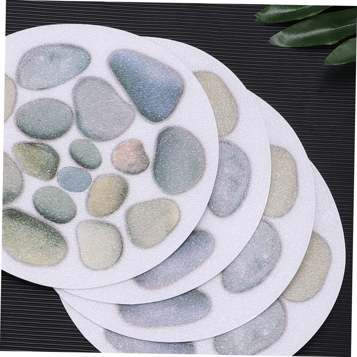 Alipis 4pcs Anti-Slip Bath Tub Stickers with Stone Pattern