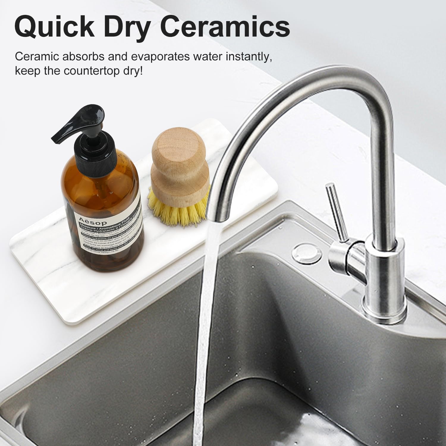 Deceram Set of 4 Water Absorbing Stone Drying Trays 1