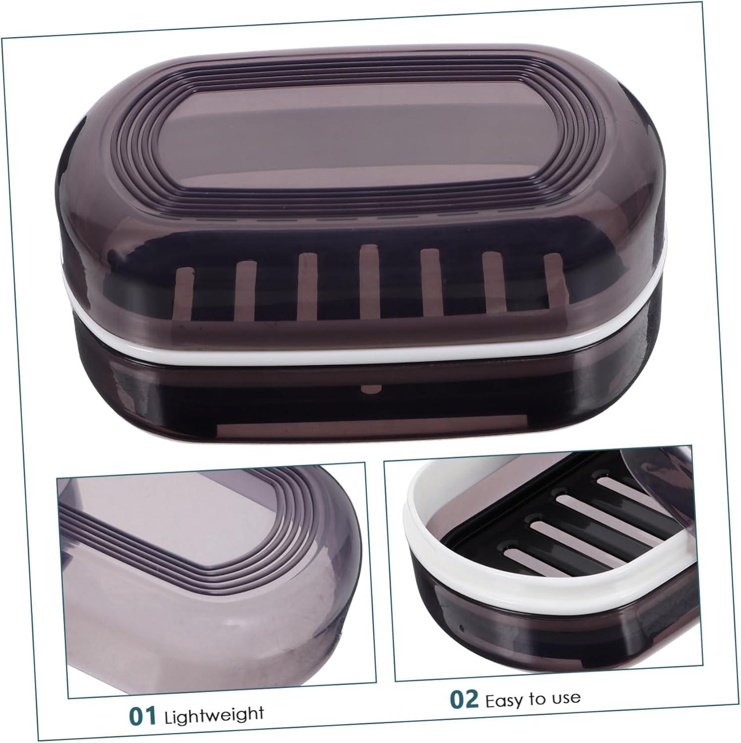 Cabilock Portable Travel Soap Box with Leak-Proof Lid
