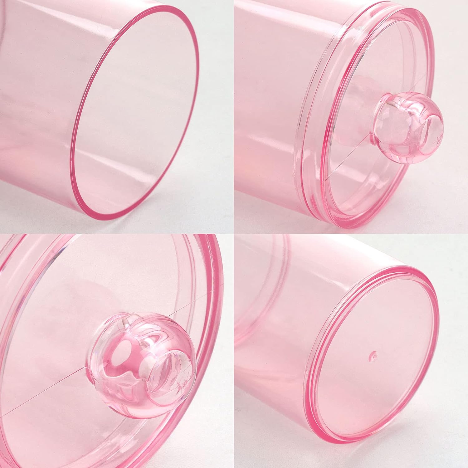 Tbestmax 3 Pack Cotton Swab Jar Holder Organizer
