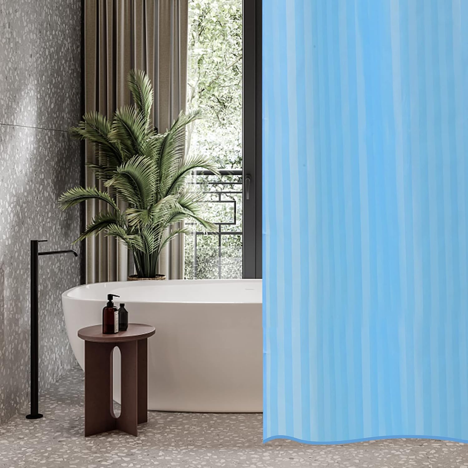 Hellcrack 32x72 Inch Waterproof Shower Curtain Liner with Hooks and Grommets