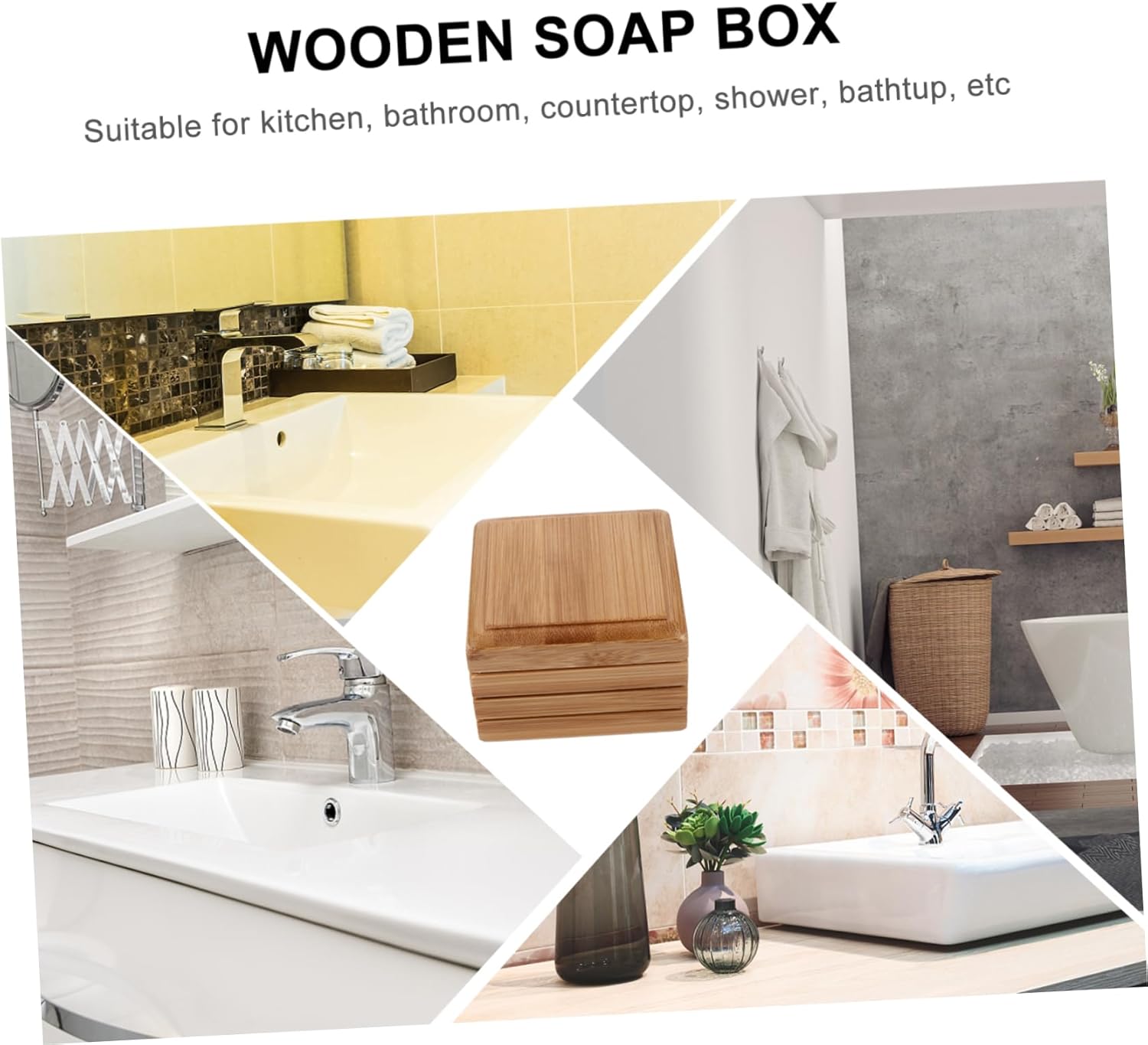 Amosfun Rustic Soap Dish with Drainage