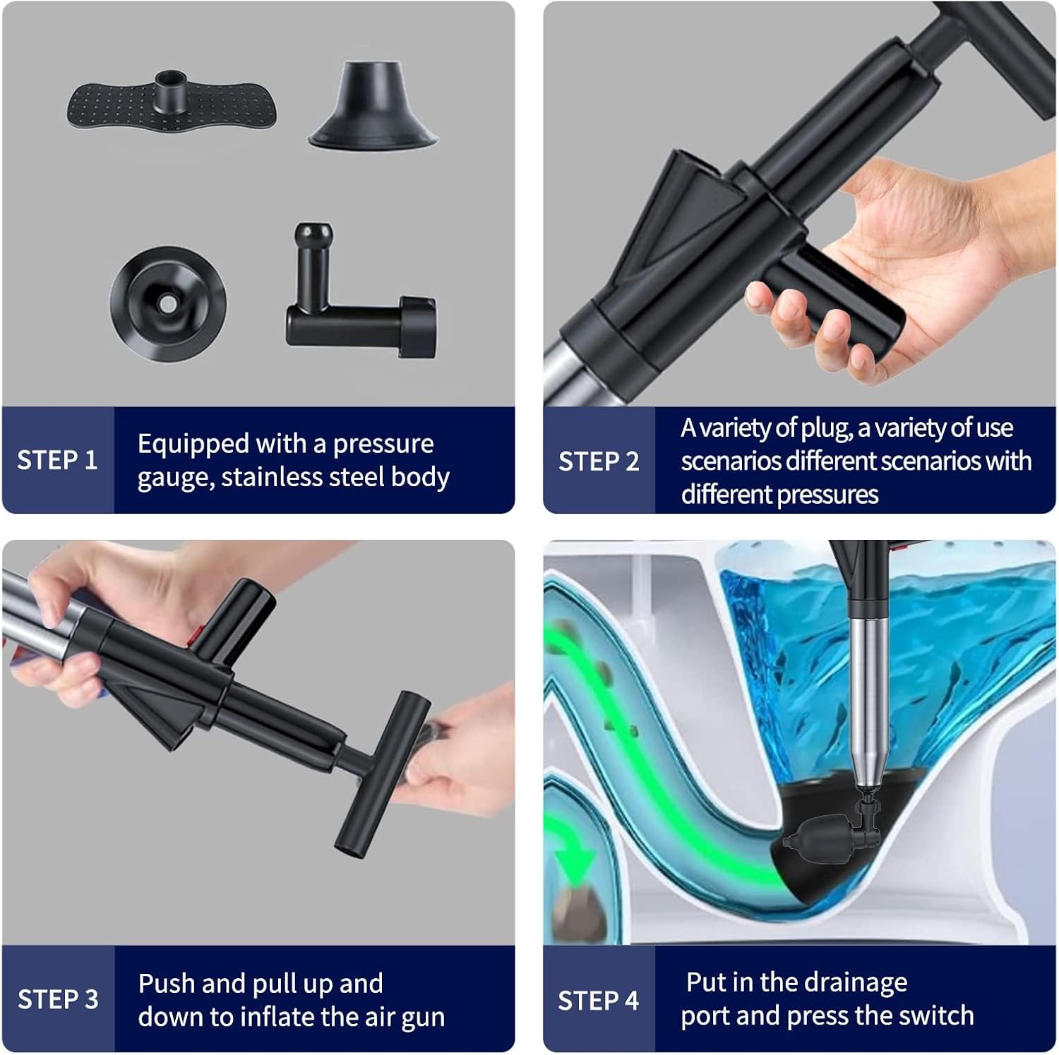 Ckedes High Pressure Air Drain Blaster Gun 1