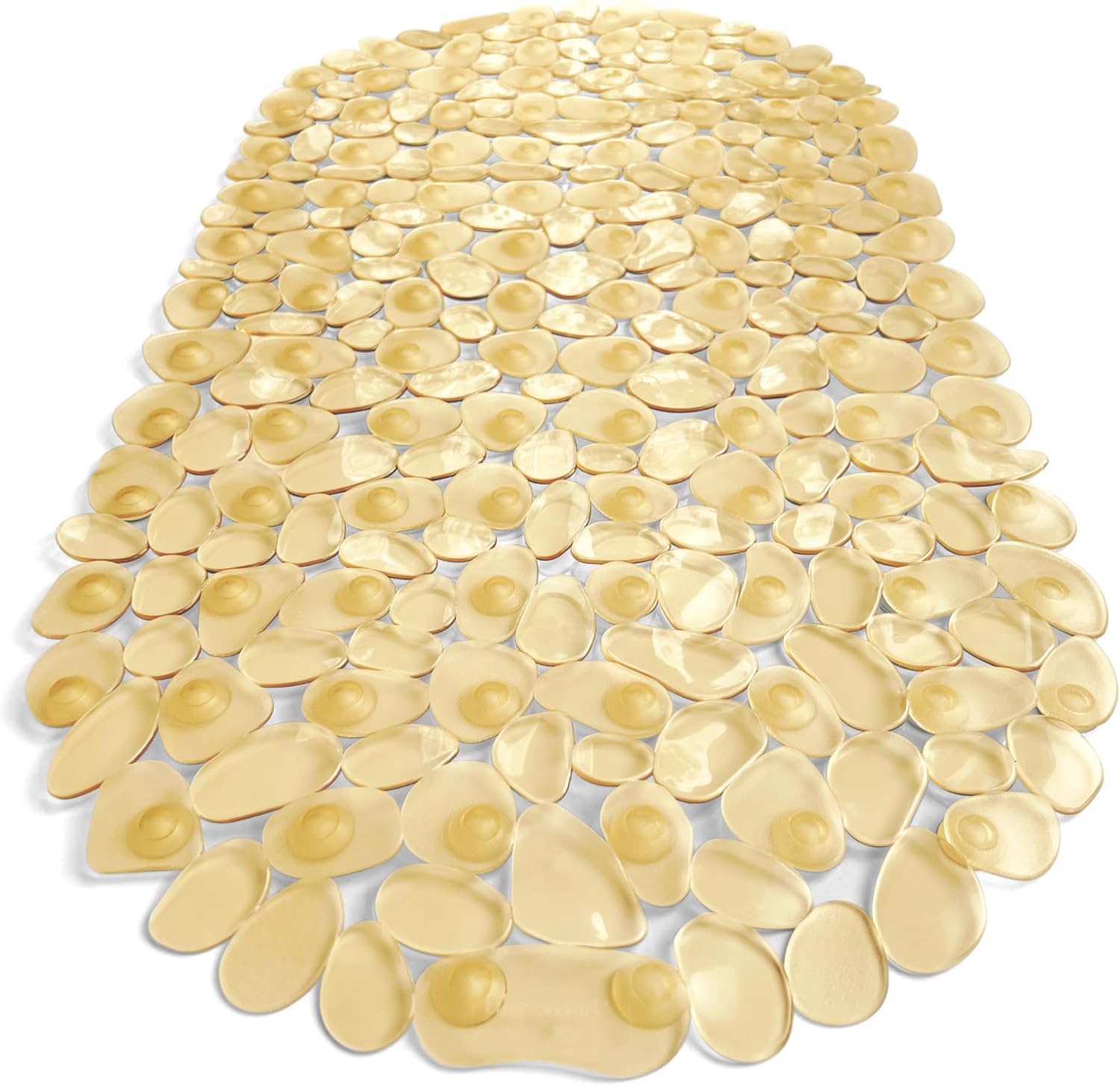 TIKE SMART Pebbles Non-Slip Bathtub Mat 27x14 Inch Oval