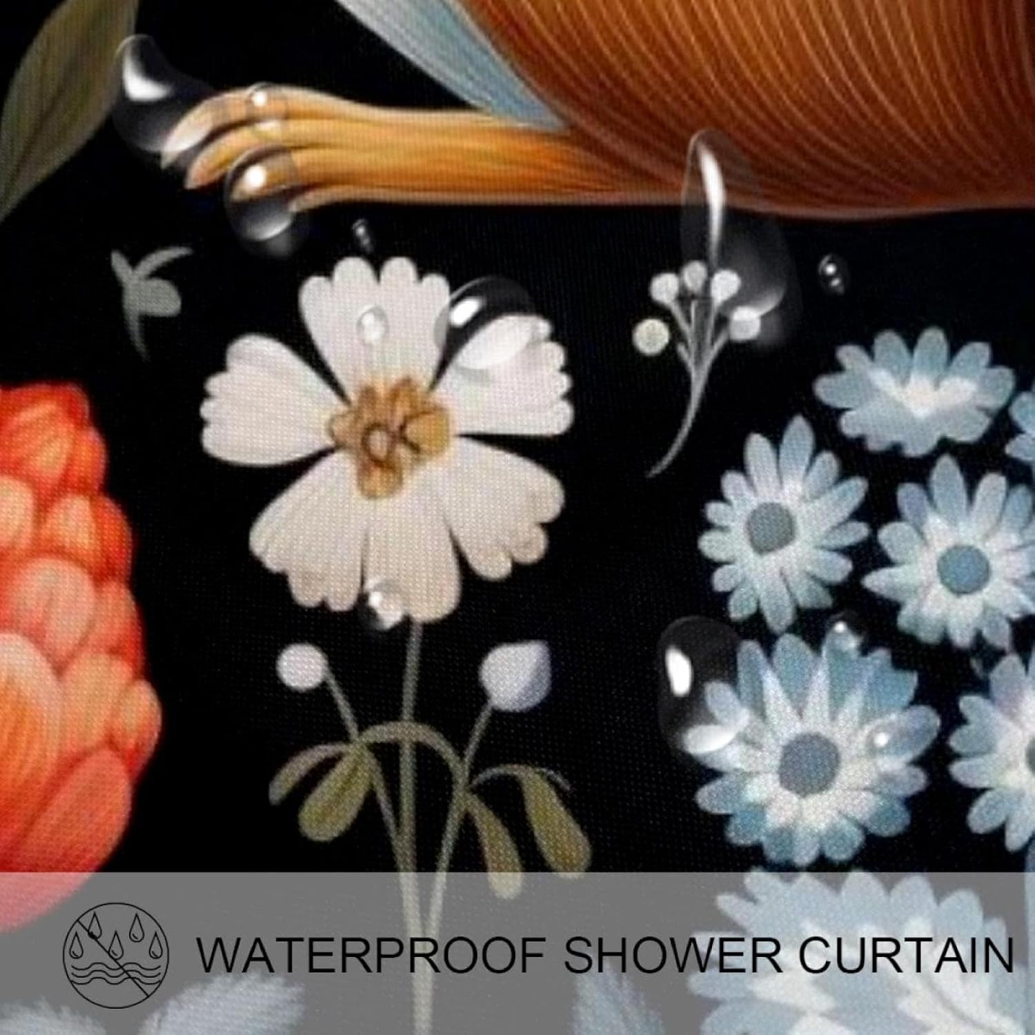 VAPOKF Cute Squirrel Shower Curtain Set with 12 Hooks - 66x72 Inches