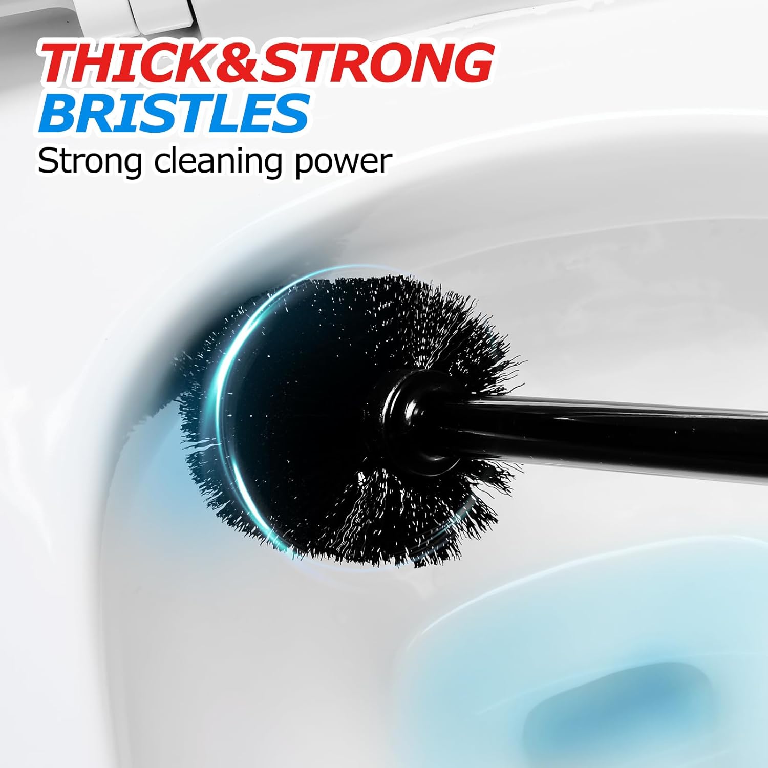 FORASTO 2 in 1 Toilet Plunger and Brush Set Black