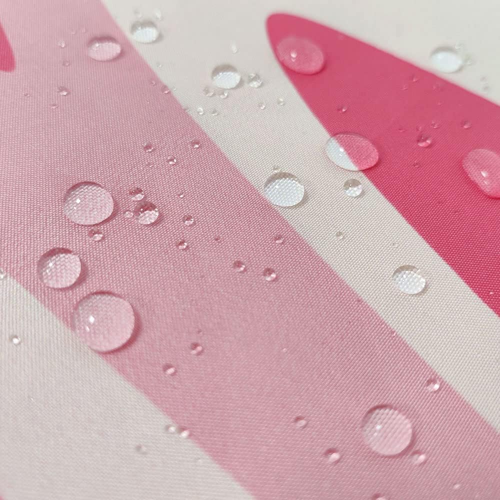 Dongbei Pink Boho Wavy Swirl Shower Curtain 69x75in