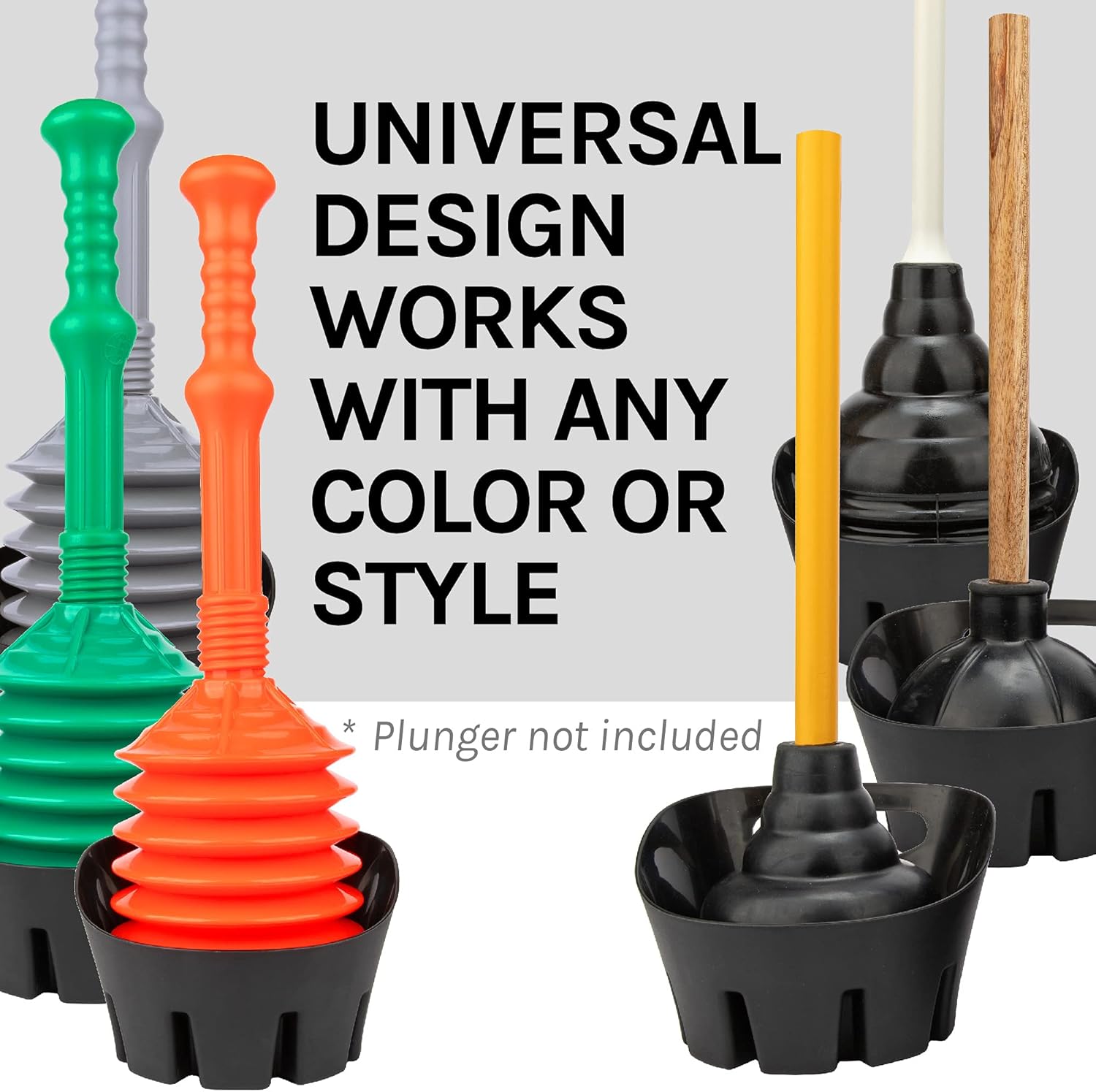 JS Jackson Supplies Universal Black Drip Tray for Toilet Plunger 1
