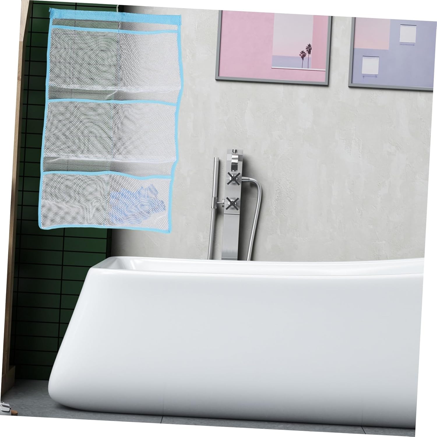 Ciieeo Mesh Shower Organizer Quick Dry Storage with Single Hook