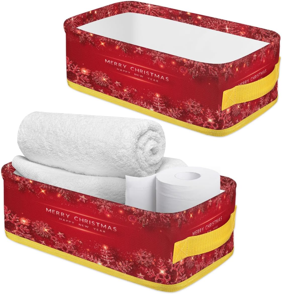 Vomwwlix Christmas Snowflake Toilet Paper Basket Decor 1