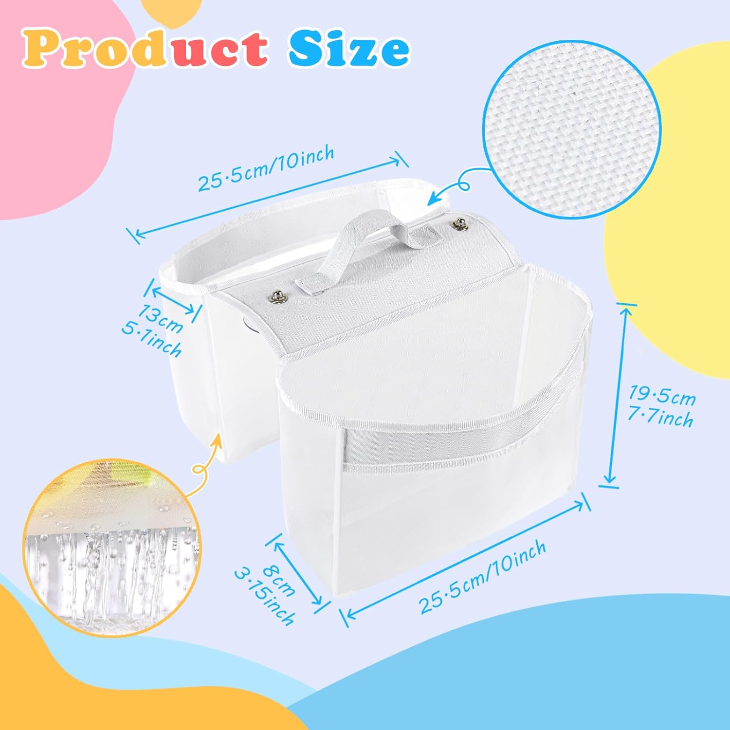 Playexen Bath Toy Organizer with Suction Cups and Handle