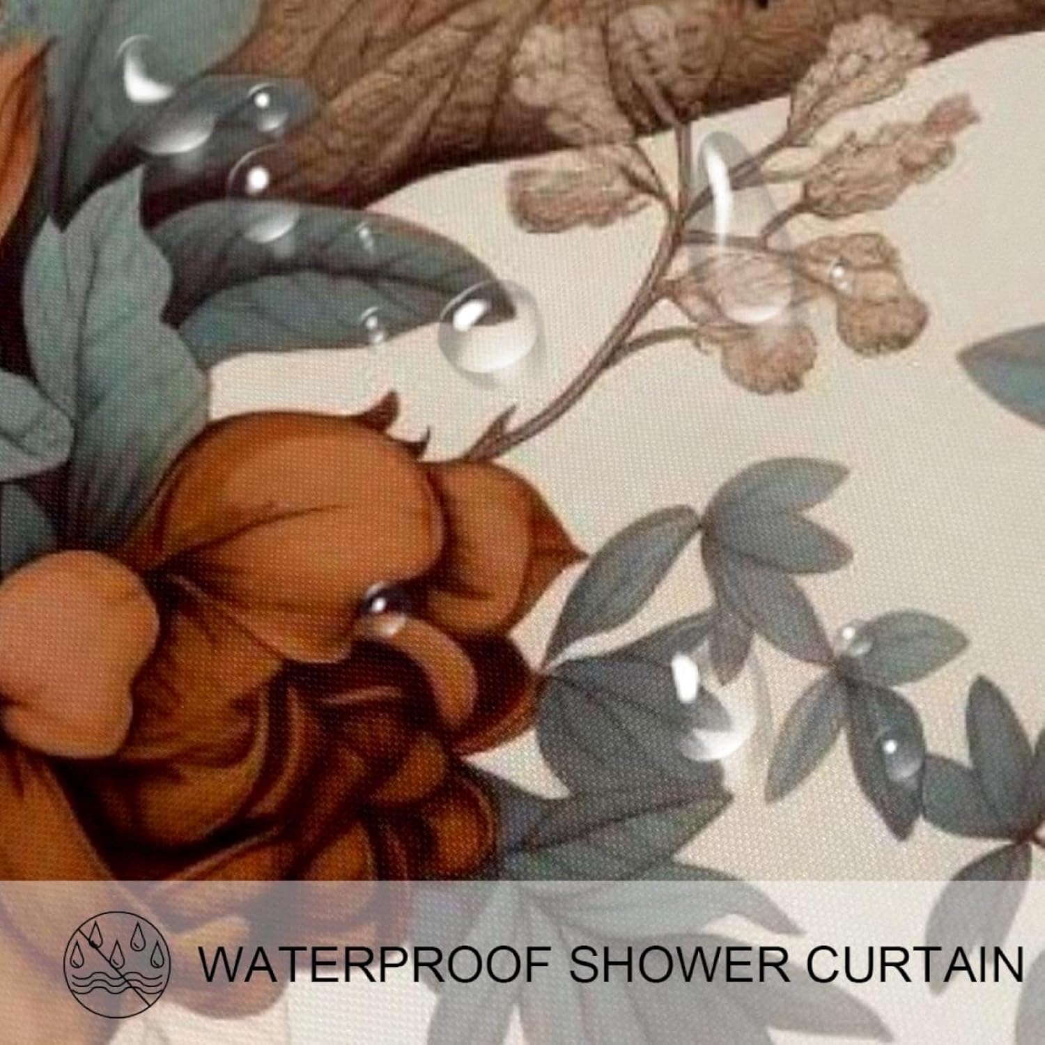 VAPOKF Cute Squirrel Shower Curtain 66x72 Inches 1
