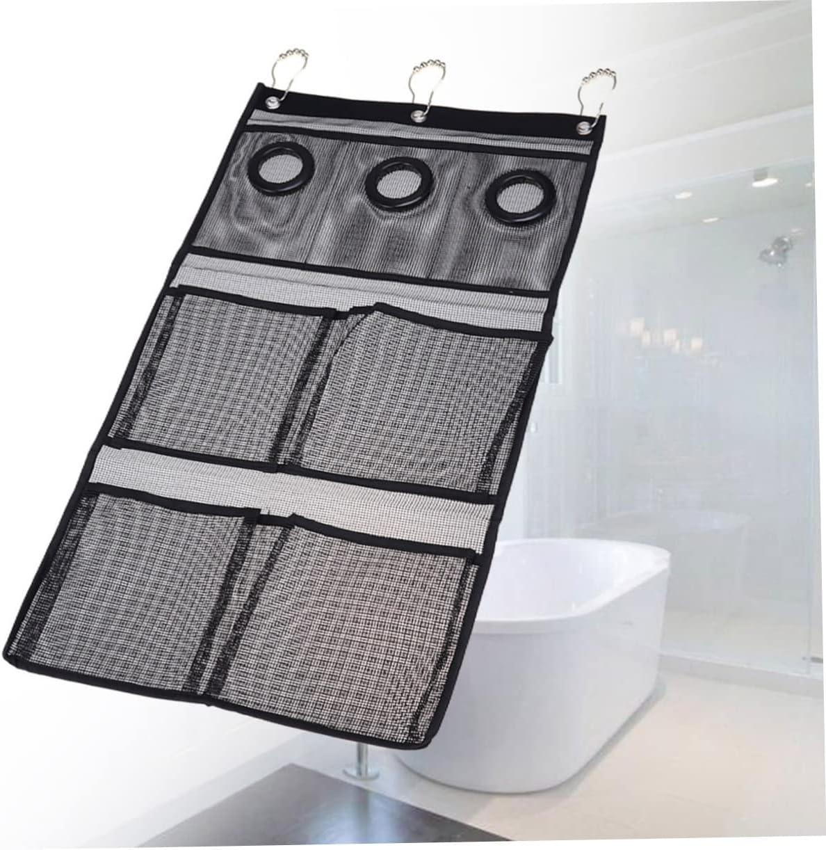 PRETYZOOM 3-Ring Mesh Shower Caddy Organizer