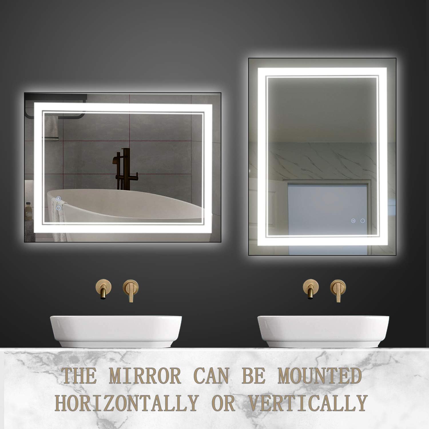 COOL2DAY LED Vanity Mirror with Anti Fog and Dimmable Touch Control 1