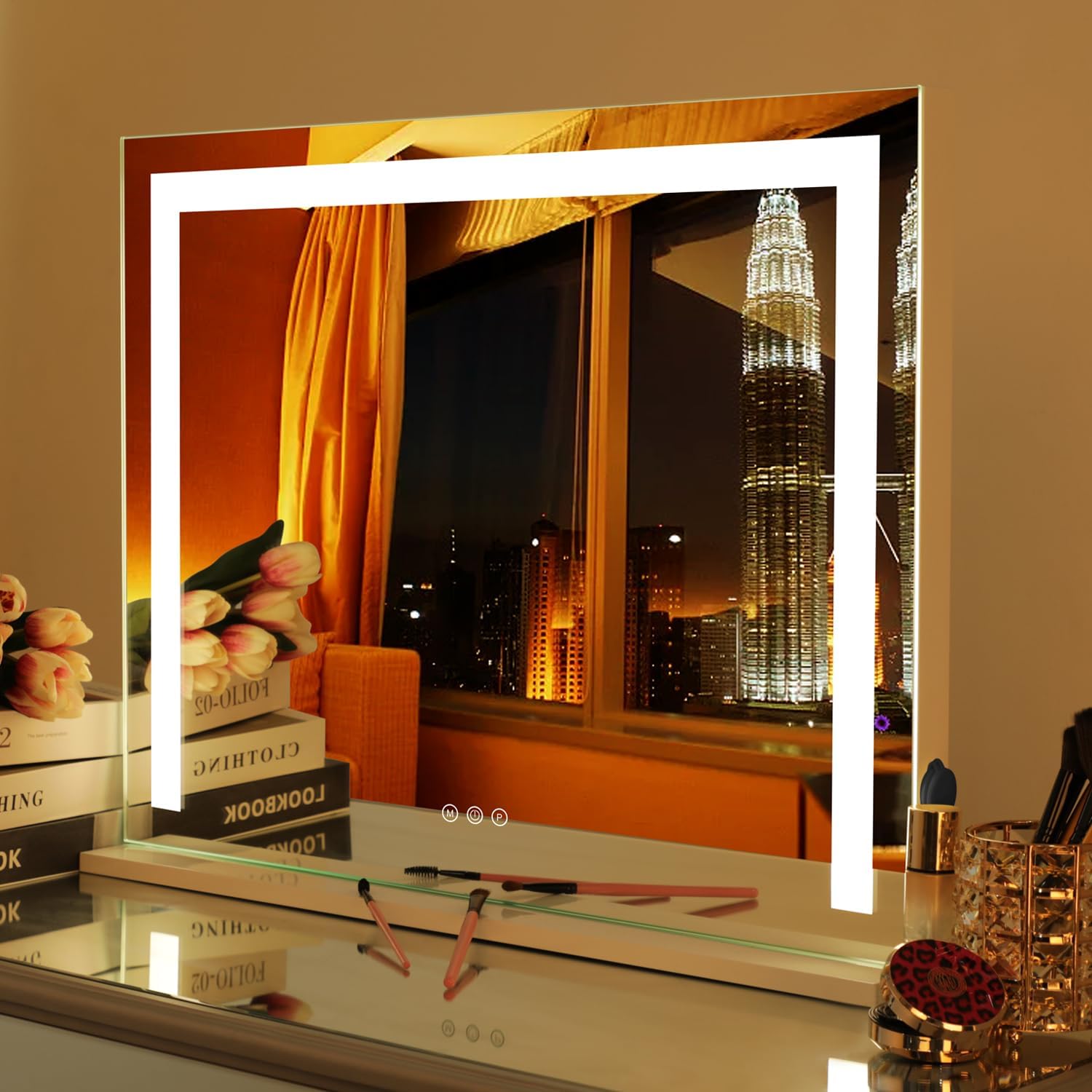 LEINASEN Hollywood Vanity Mirror with 3 Modes and USB Charging