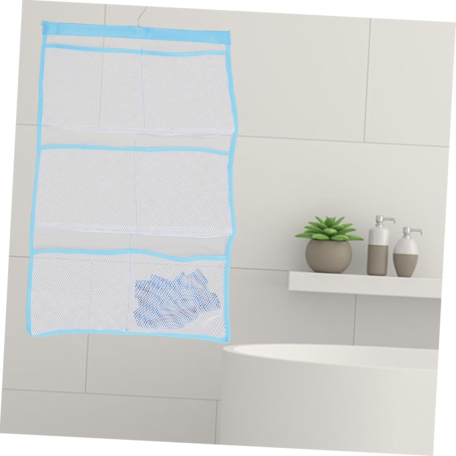 Alipis Mesh Shower Organizer for Shower Curtain Rings