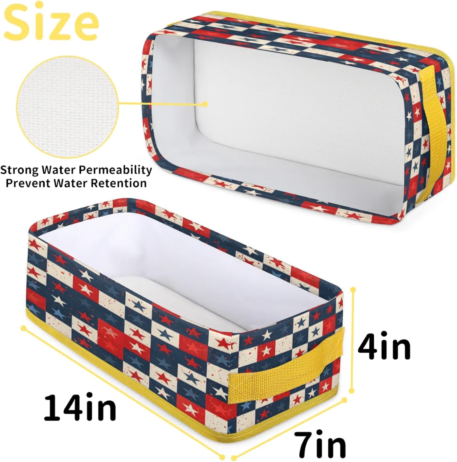 4th of July Toilet Paper Basket with Handles