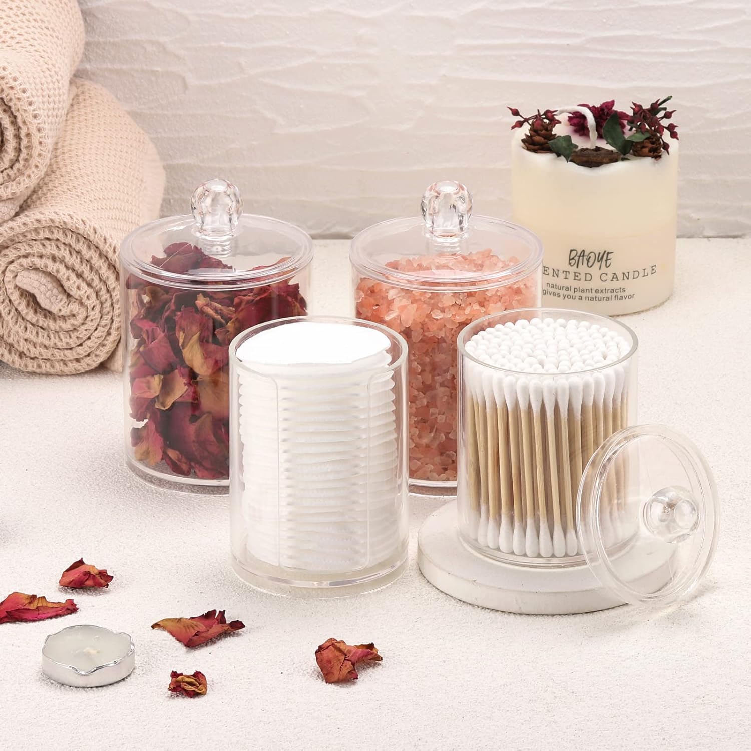 Tbestmax 12 Oz 10 Oz Q-Tip Holder Set