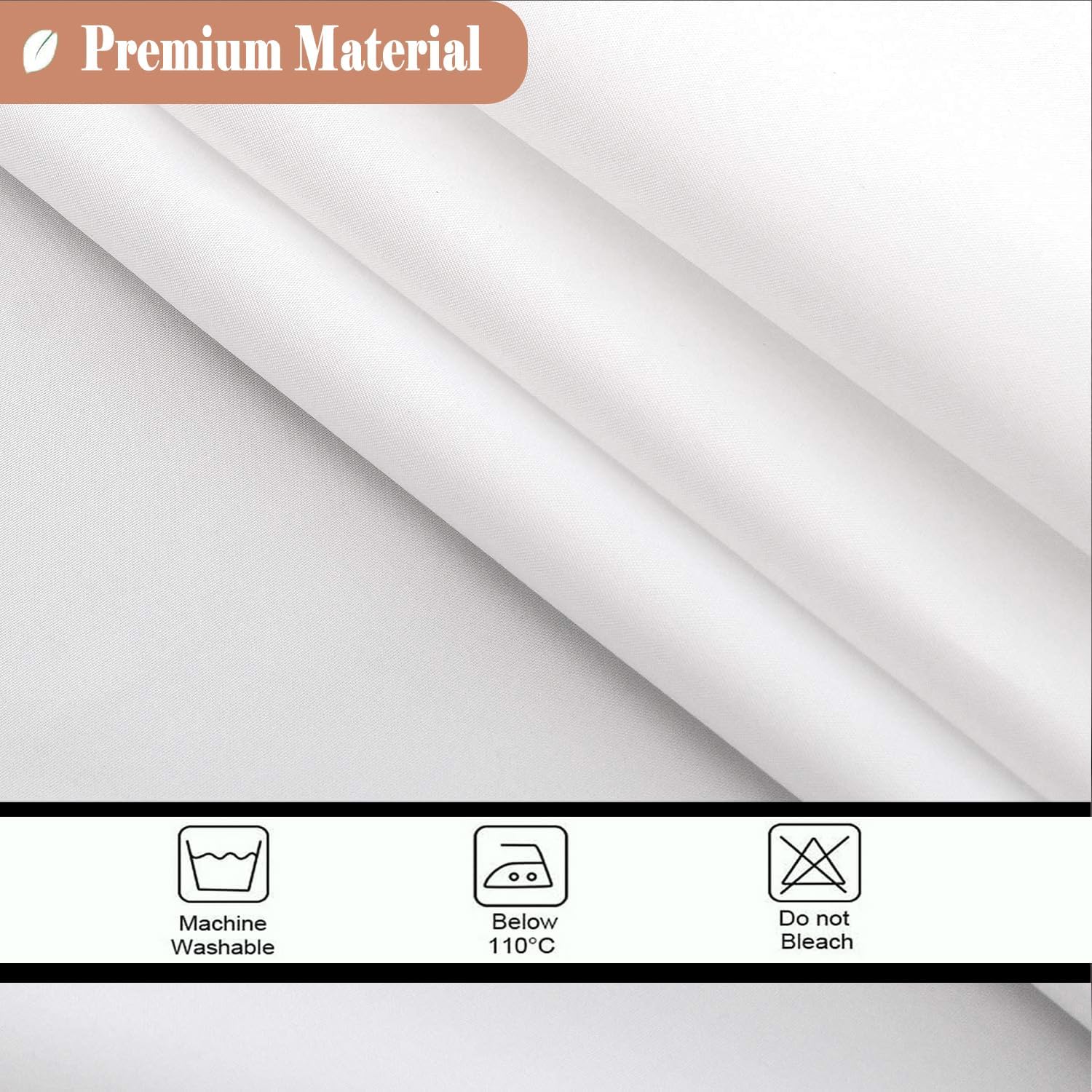 UFRIDAY 72x72inch White Mesh Shower Curtain