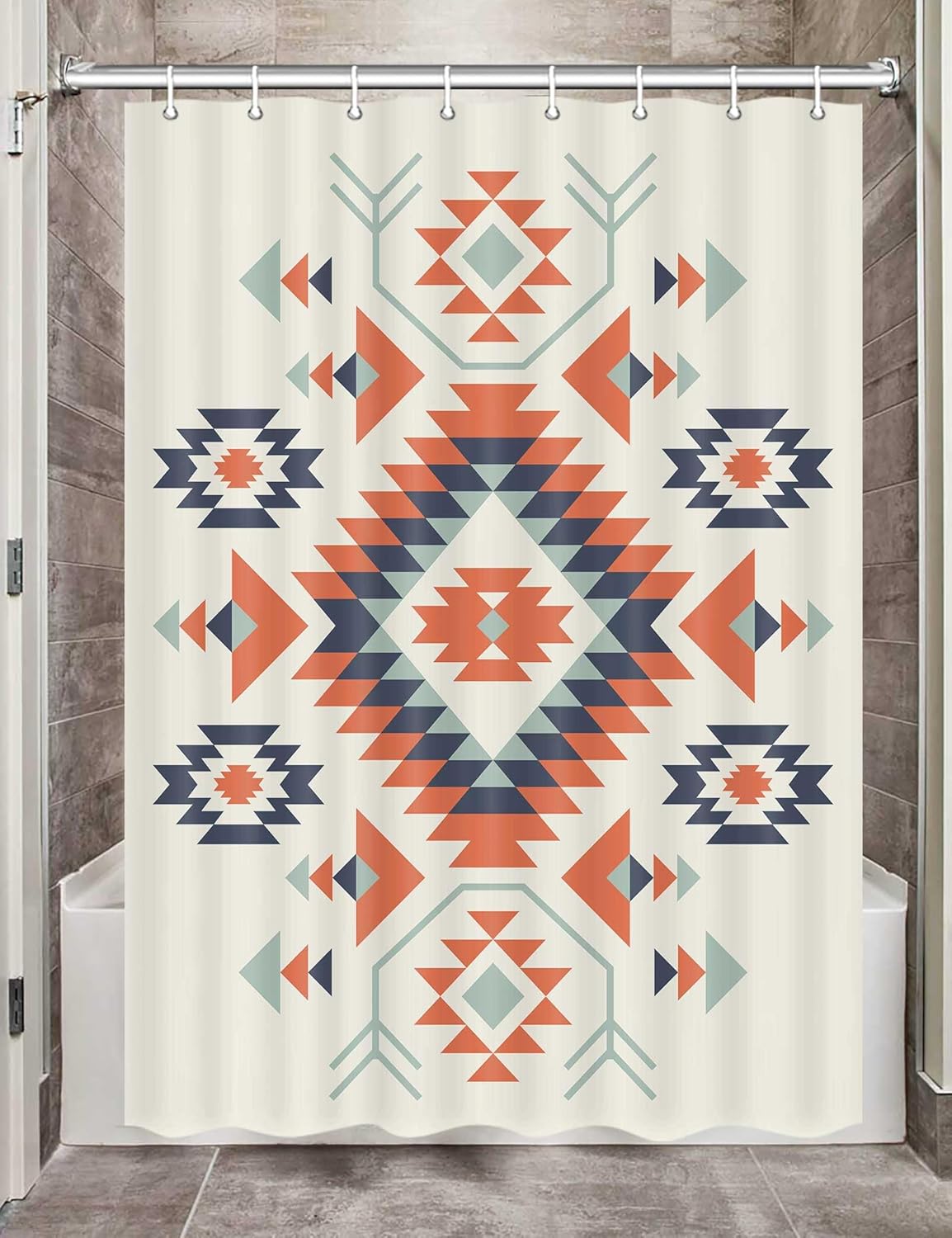 JAWO Camper RV Aztec Shower Curtain 47X64