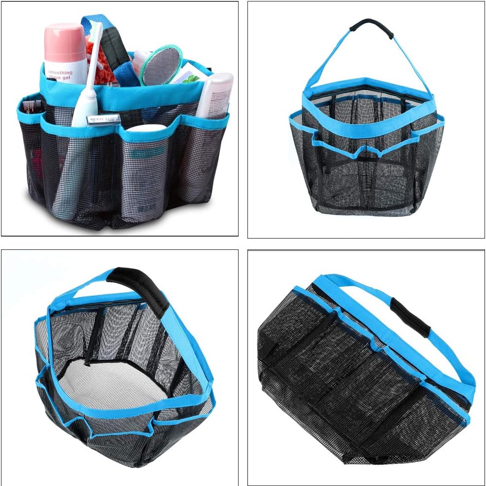 GGone 3 Pack Mesh Shower Caddy - Black Blue Pink