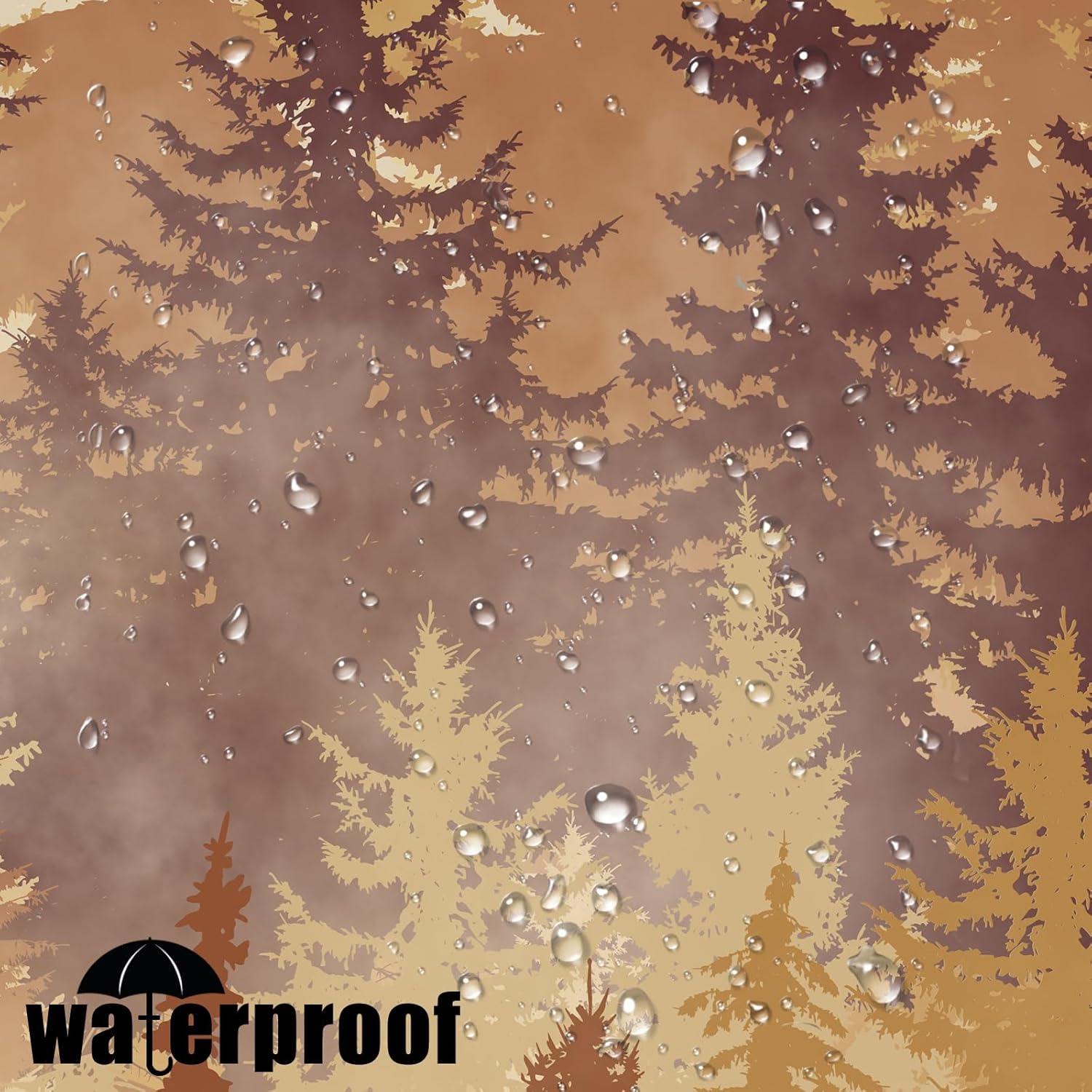 Accnicc Ombre Forest Shower Curtain 72 x 72