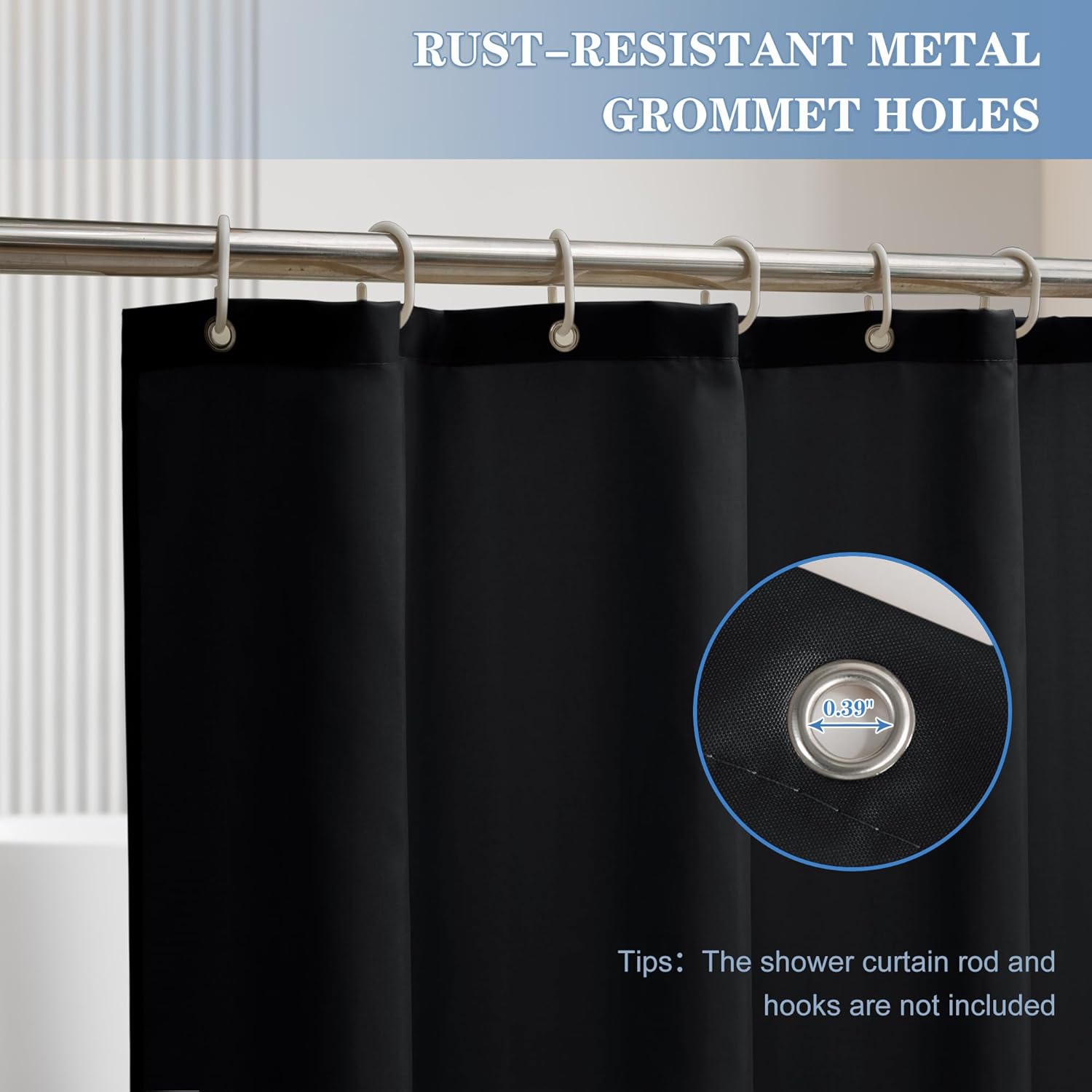 Nasitos 2 Pack Shower Curtain Liners - W72 x H72