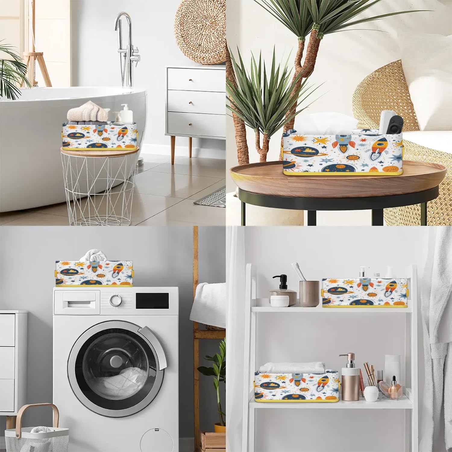 Solar System Toilet Paper Basket with Handles