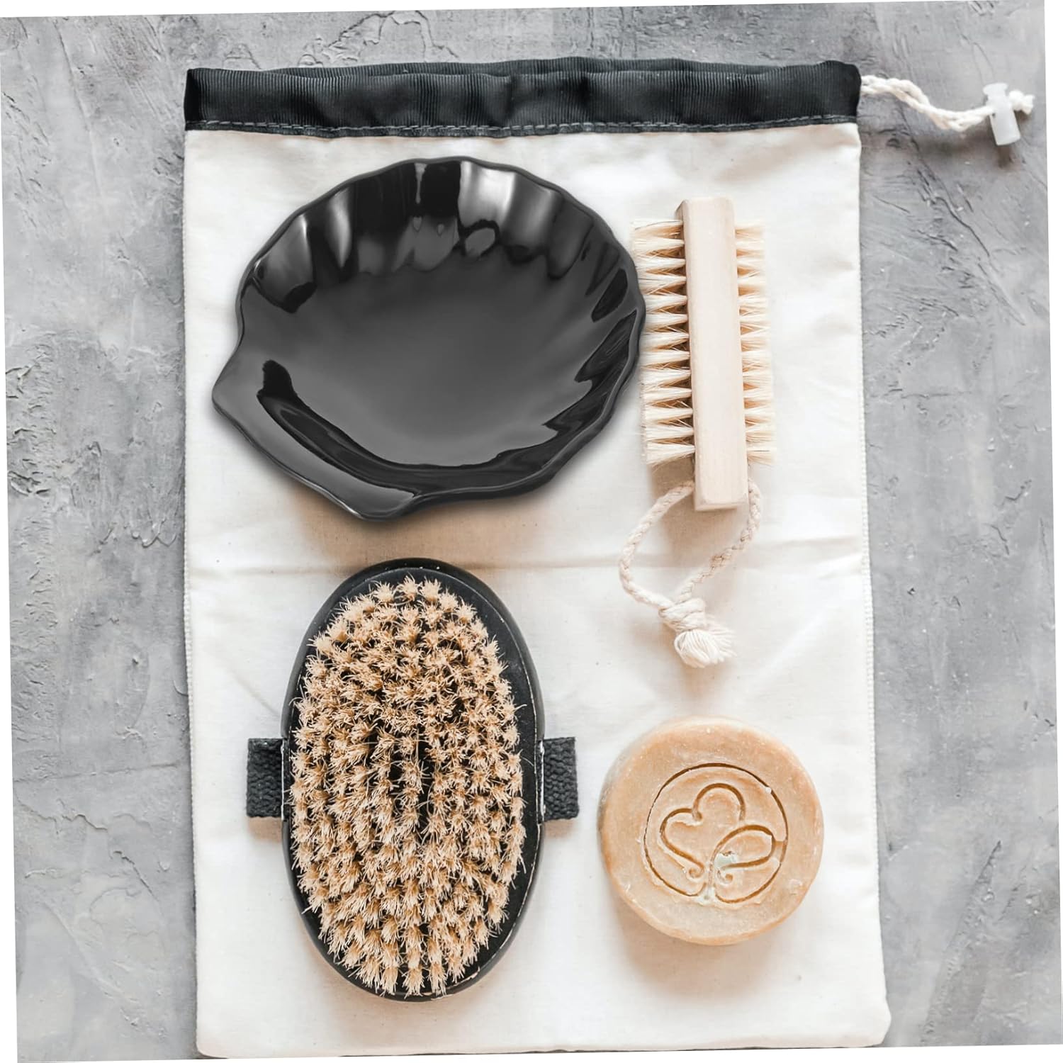 Unomor Plastic Soap Dish Sea Shell Holder
