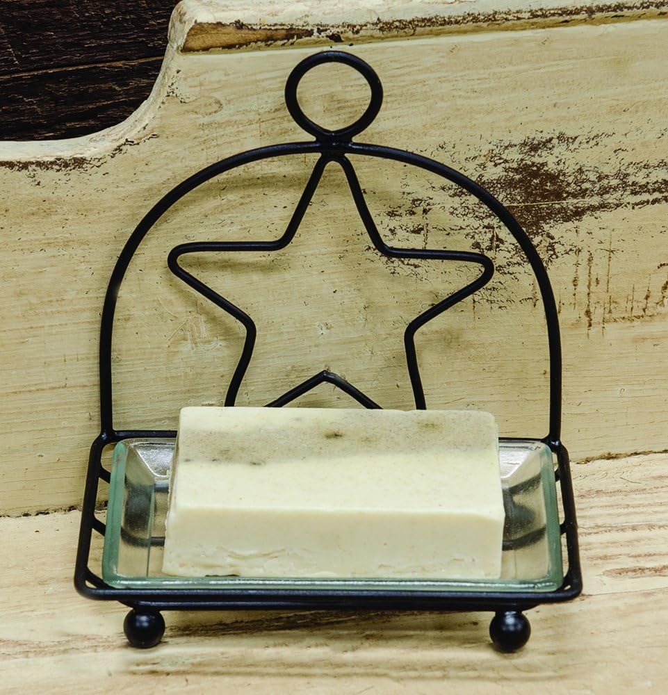 CWI Gifts 55x5 Black Star Soap Dish