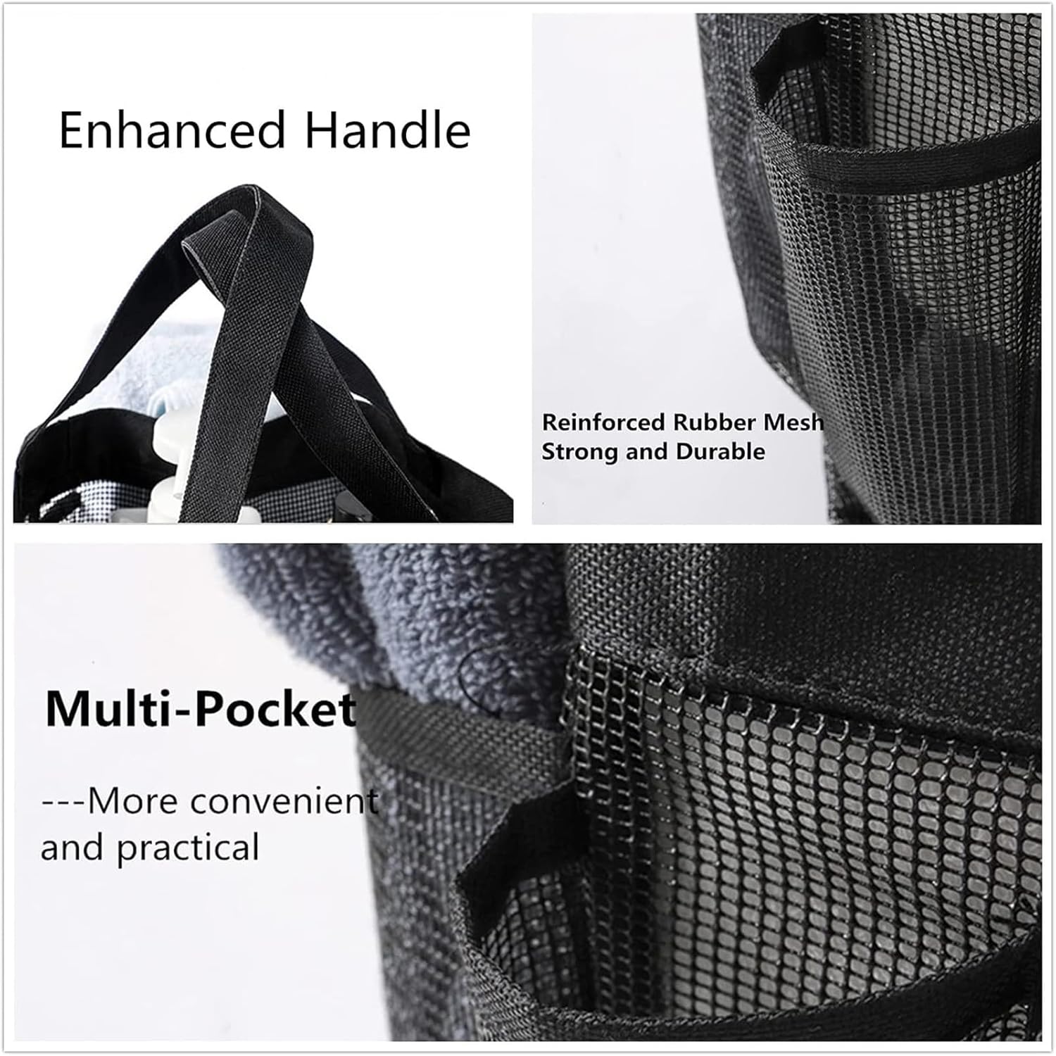 Mesh Shower Caddy with Upgraded Deep Pockets and 2 Handles
