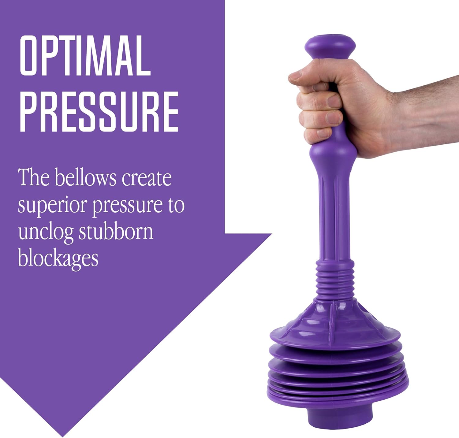 JS Jackson Supplies Professional Bellows Toilet Plunger