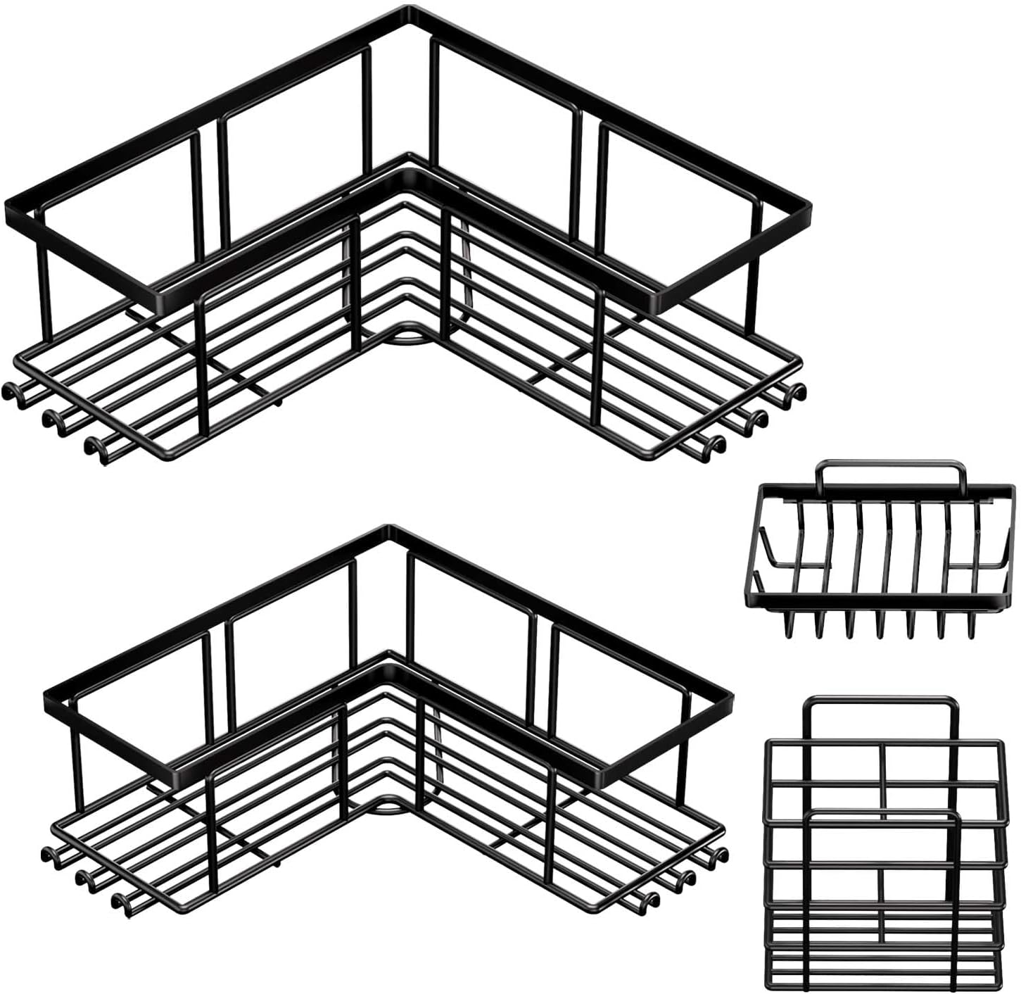 Sikaiqi 4 Pack Corner Shower Caddy Organizer Set