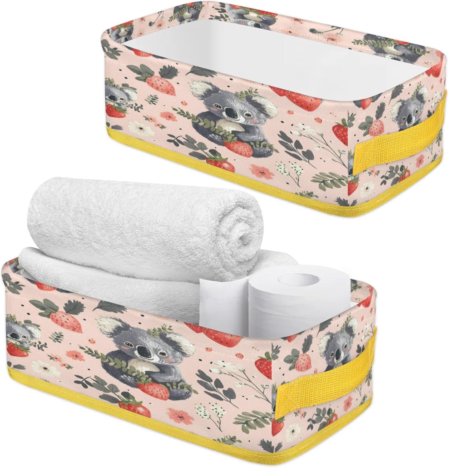 Snatocys Cute Koala Toilet Paper Basket with Handles