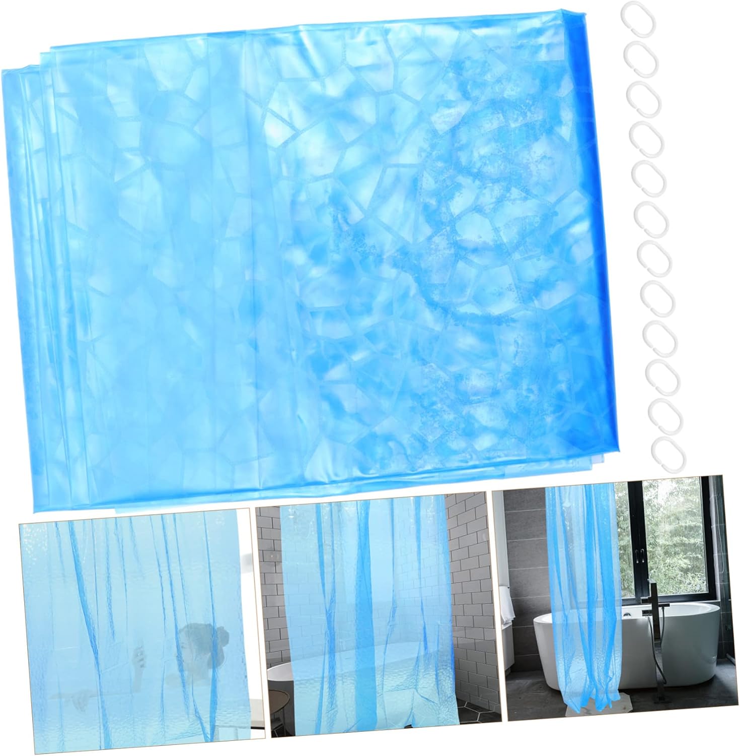 DRESSOOS Extra Long Decorative Shower Curtain Liner