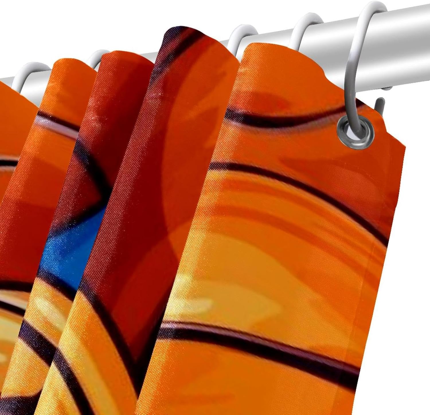 VAPOKF Basketball Shower Curtain with 12 Hooks 60x72 Inches